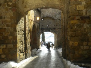 Ancient Montepulciano Town Entrance